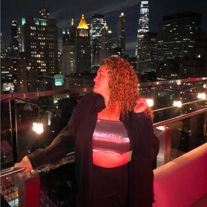 H&M Shimmering Silver Crop Top